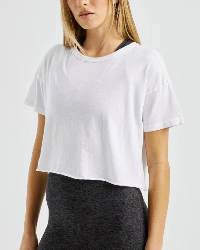 Year Of Ours Yos Cropped Tee Practical Women's Quick - dry
