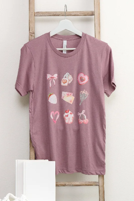 Sweet Love Short Sleeve Graphic Tee (orchid) Bold Women's Statement