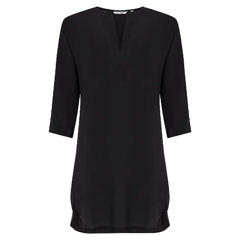 Silk Tunic Dress Geometric