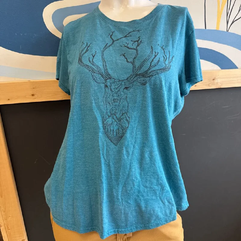 Anvil - Women's T-Shirt: Blue/Teal-women-LG Dynamic Women's High - energy