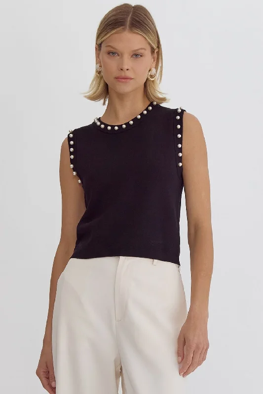 Pearl Sleeveless Cropped Tank Modern Women's Tech
