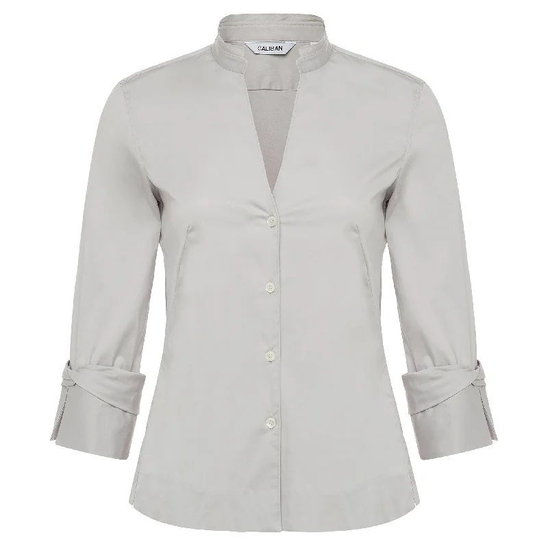 The Amy Classic Blouse - Grey Modern Women's 