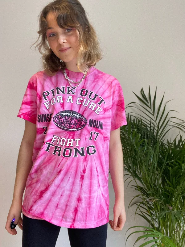 Pink Tie Dye T-Shirt Elegant Women's Formal 