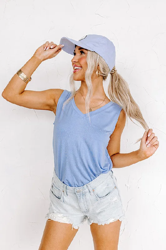 Connecting Flight Shift Tank In Sky Blue Elegant Women's Formal 