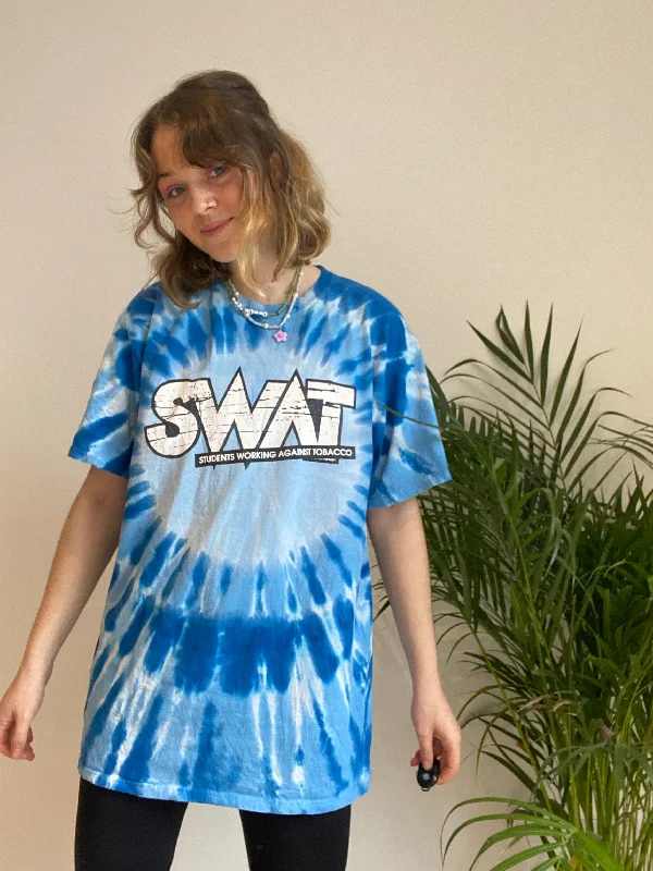 Blue Tie-Dye T-Shirt Modern Women's Tech