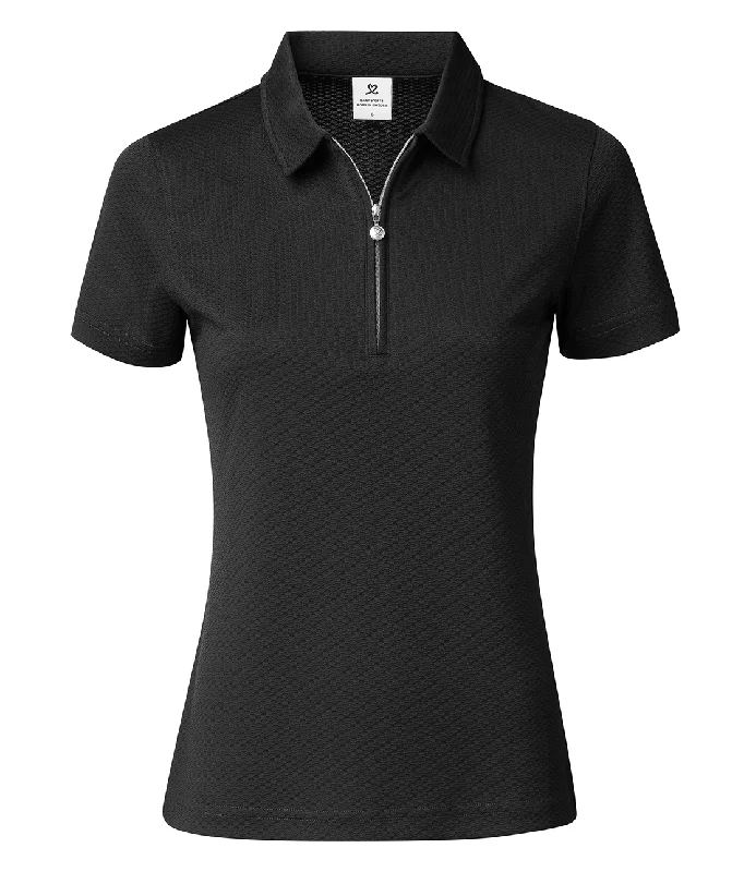 DAILY SPORTS Peoria Short Sleeve Polo 151 Black Preppy Women's College