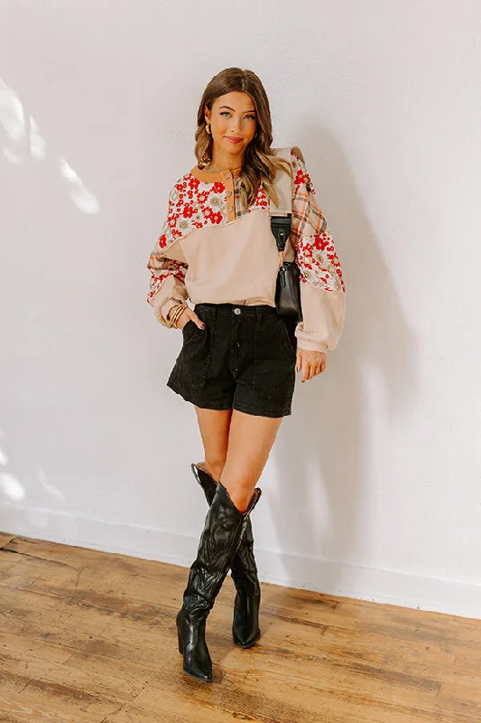 Boho Lifestyle Floral Top Earthy Women's Hemp - based