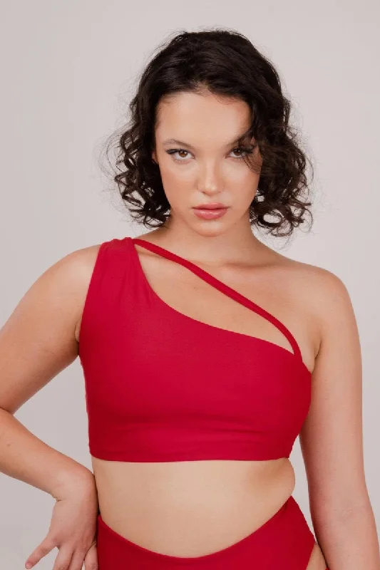 FANNA Flow Top - Red Bold Women's Animal Print