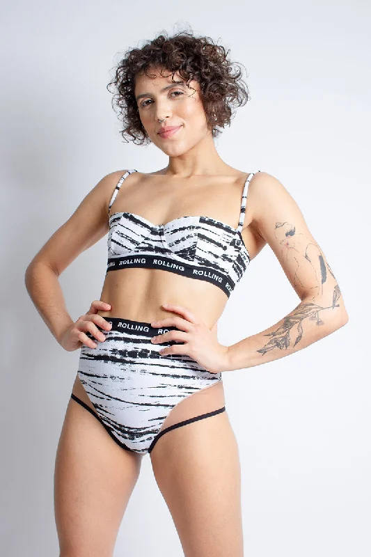 Rolling Alpha Balconette Top - Zebra Elegant Women's 