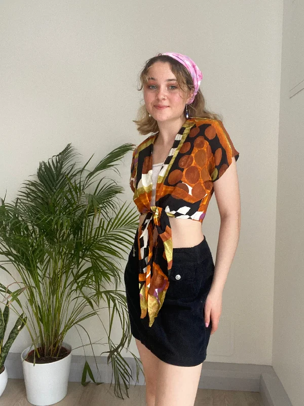 80’s Style Blouse Stylish Women's Neon