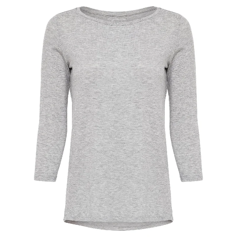 Back Pleat 3/4 Sleeve Crew Tee - More Colors Available Stylish Women's Tropical 