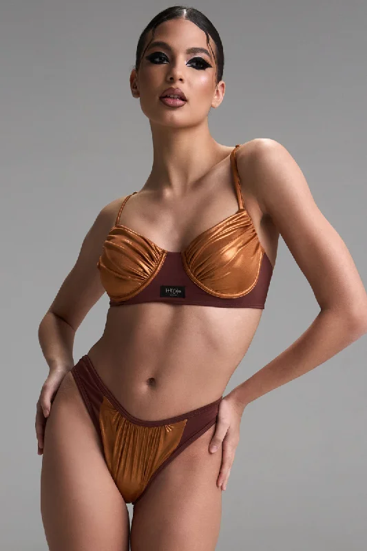 HotCakes Medusa Top - Metallic Bronze Disco