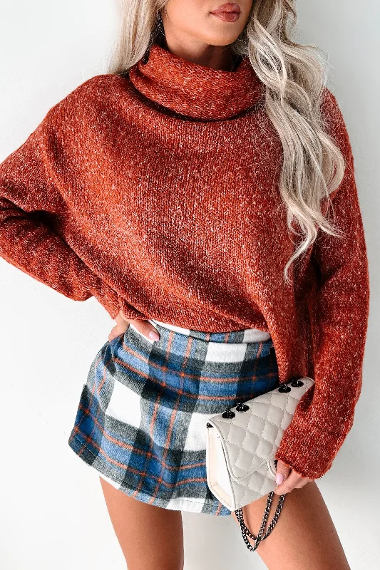 Call It What You Want Cowl Neck Sweater (Rust) Business