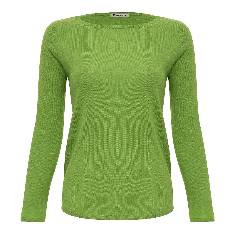 Silk and Cashmere Crewneck - Lime Practical Women's Multi - 