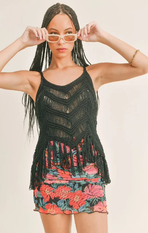 Bohemian Macrame Monochromatic Office Style