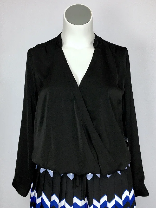 eloquii Size 16 Black Sateen Faux Wrap Shirt NWT Rugged Women's Outdoor 