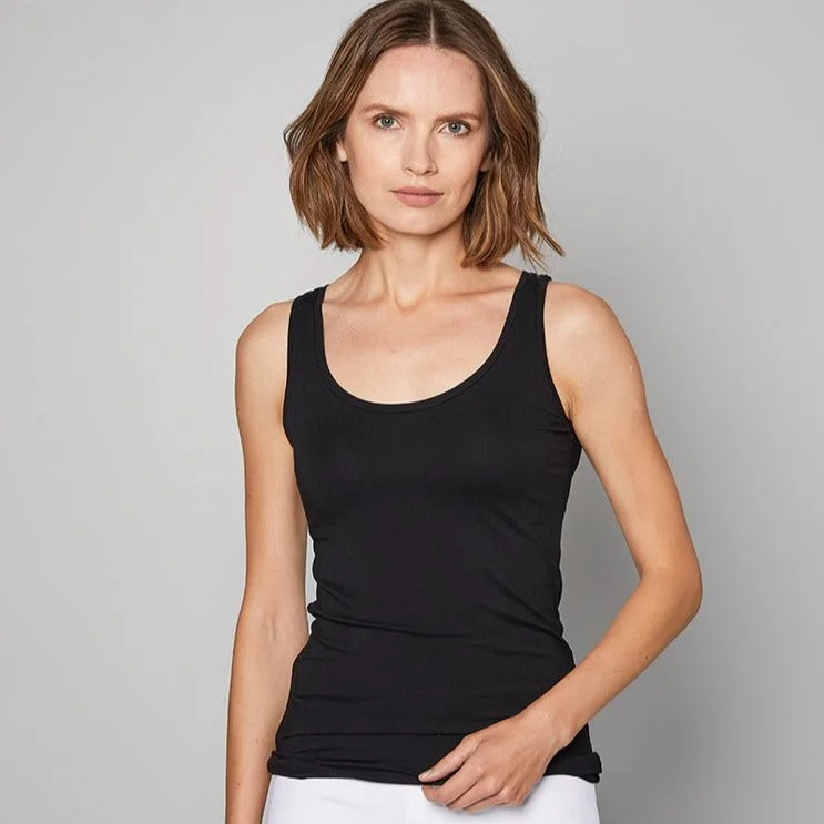 Fitted Tank - Black Cool Women's Distressed
