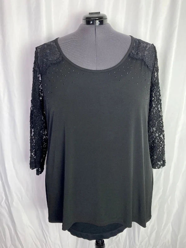 belldini Size 3X Black Studded Shirt NWT purpose