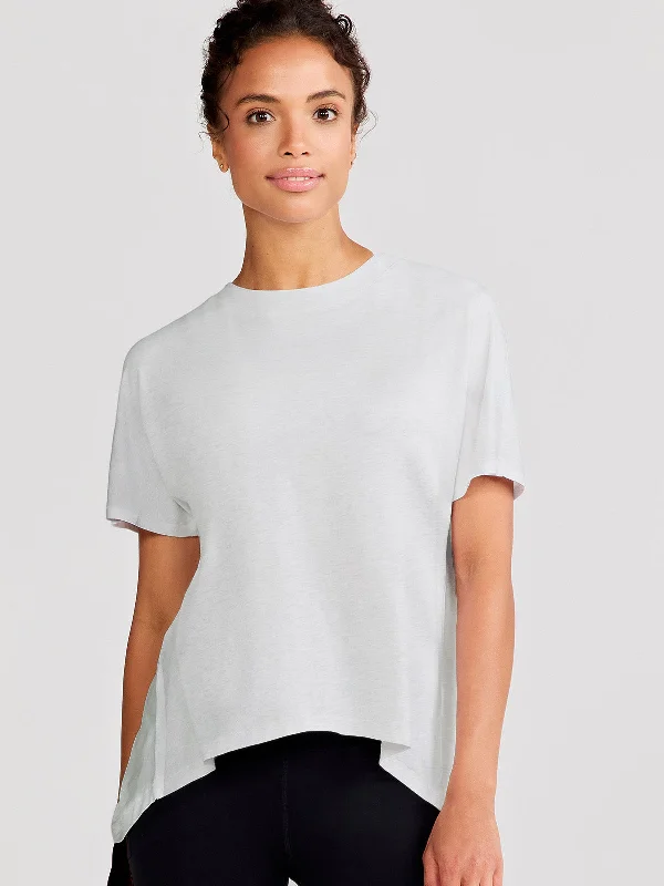 Uptown Luxe Cross Back T-Shirt Cool Women's Distressed