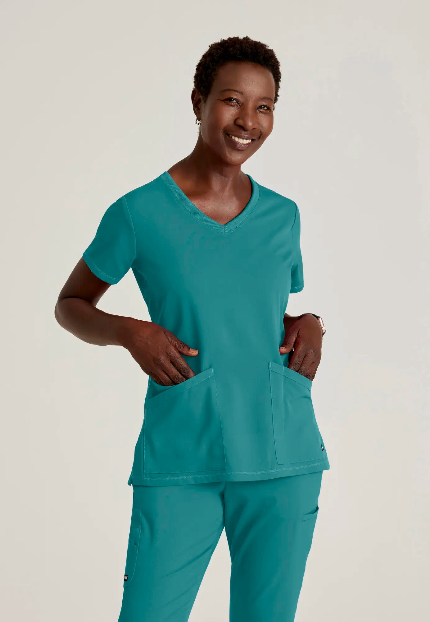 Grey's Anatomy Women's Serena Top - Teal Gym