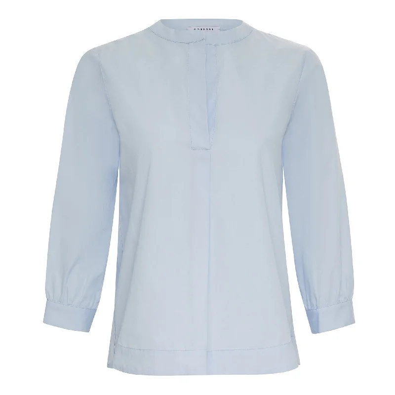 Poplin Top - Pale Blue Modern Women's 
