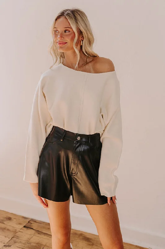 Cafe Social Knit Sweater Top in Cream Dynamic Women's Moto