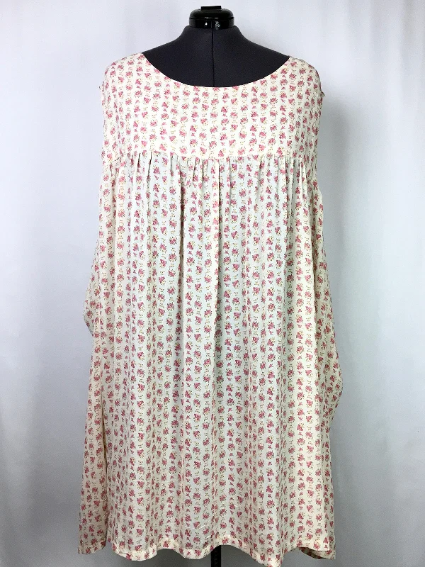 Vintage Peaches Plus Woman Size 9X Yellow & Pink Floral Shell Stylish Women's Tropical 