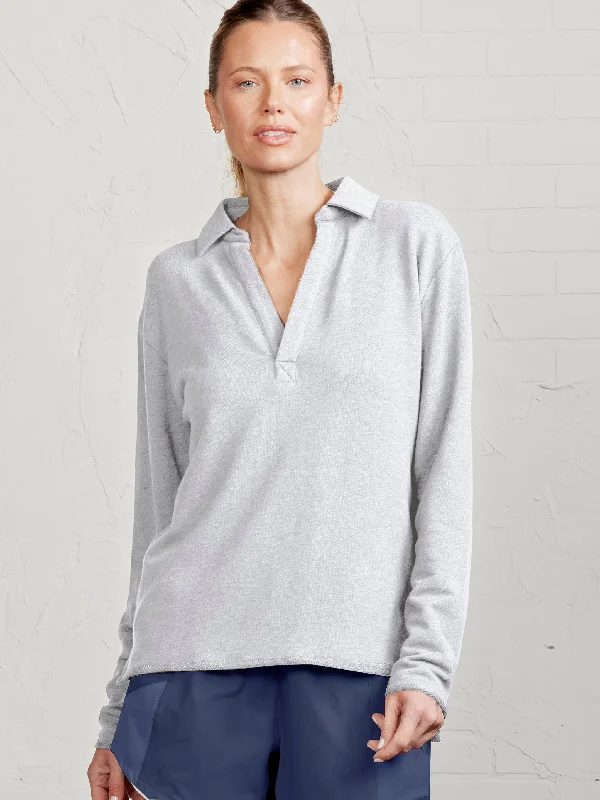 French Terry Polo Sweatshirt Compression