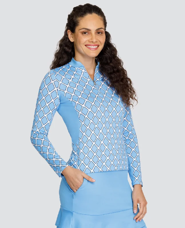 TAIL Lila Grace Long Sleeve Polo Rockette Bold Women's Statement