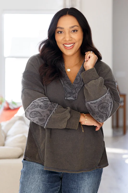 Moonstone Mineral Wash Pullover Bold Women's Statement