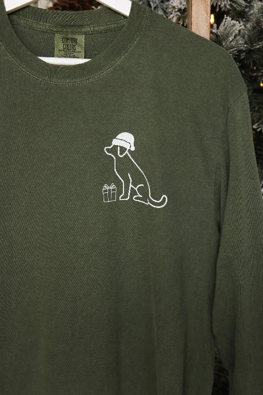 Dog Sleigh Team Short Sleeve Graphic Tee (olive) Sporty Women's Tennis