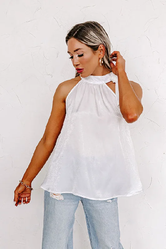 Make It Memorable Shift Top In White Feminine Women's Soft 