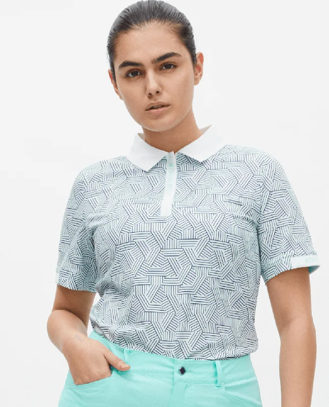 SIZE XS - ROHNISCH Abby Polo Hexagon Mint Sleek Women's 