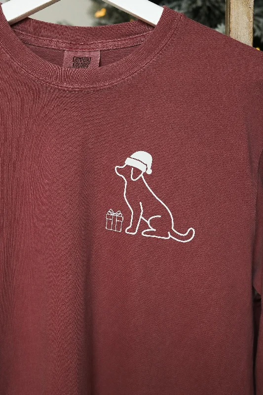 Dog Sleigh Team Short Sleeve Graphic Tee (brick) Traditional Women's Wool