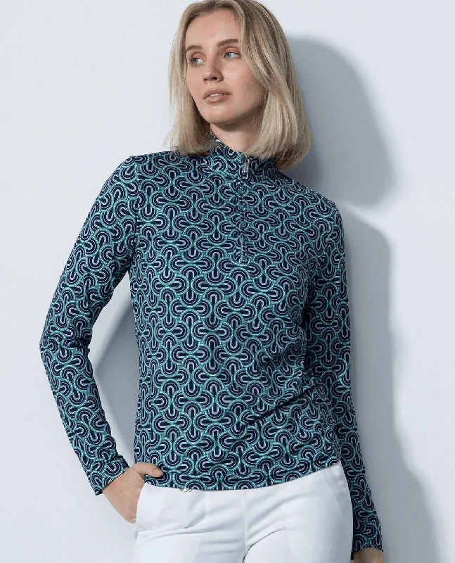 SIZE S - DAILY SPORTS Twine Long Sleeve 018 Polo Navy Cool Women's Skate