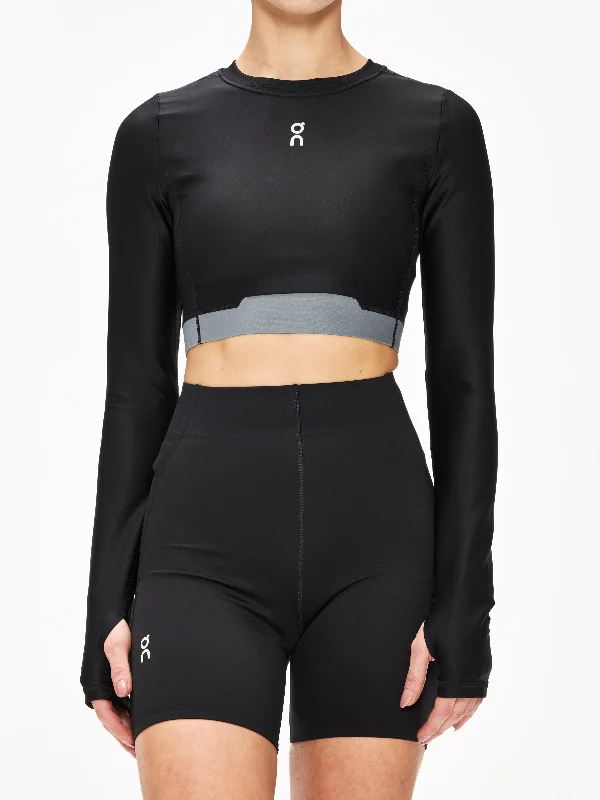 On Train Long-Sleeve Crop Classic Women's Tweed