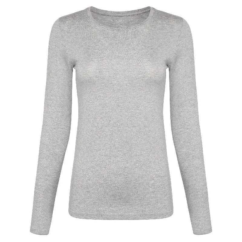 Long Sleeve Metallic Crewneck - More Colors Available Relaxed Women's Beachy