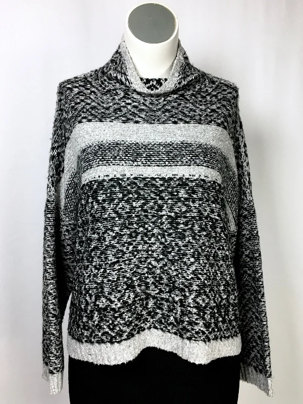 John + Jenn Size L Black & Gray Sweater NWT Bohemian Women's Free