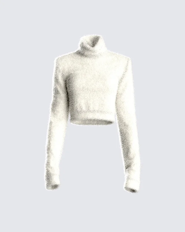 Tanis Beige Sweater Knit Top Gym