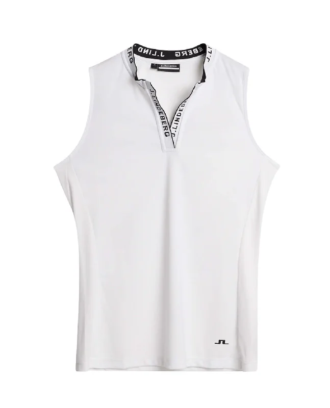 J.Lindeberg Leya Sleeveless Polo White Casual Women's Japanese 