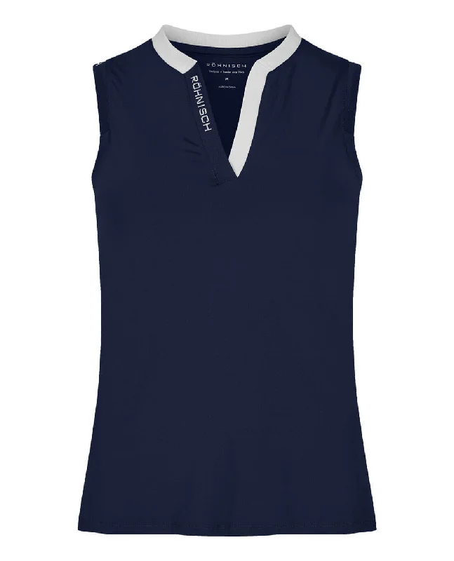 ROHNISCH Abby Sleeveless Polo Navy Hip Women's Urban