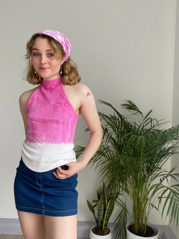 Vintage Pink and White Top French