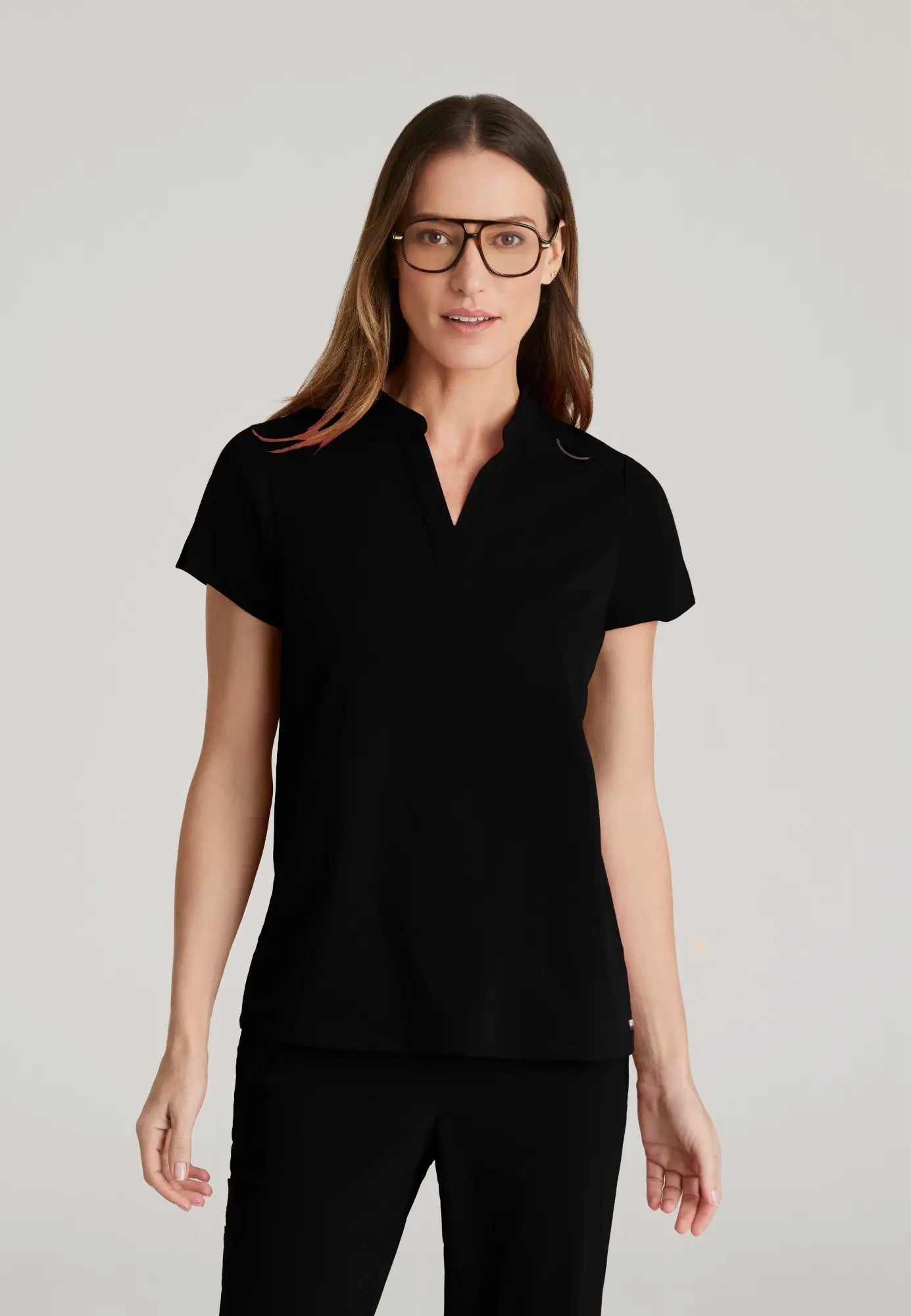 Grey's Anatomy Women's Avery Print Top - Black Stylish Women's Neon