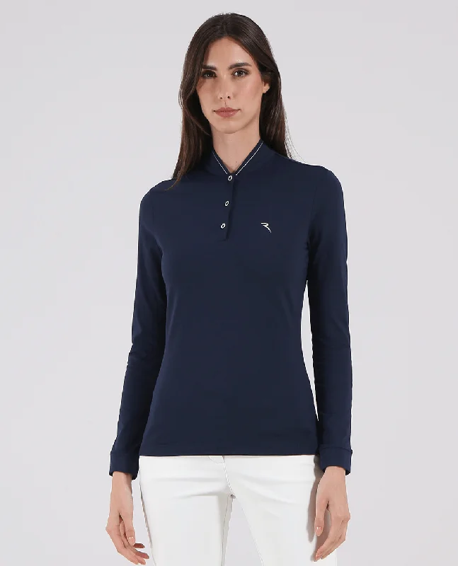 SIZE 10 - CHERVO Atchim Winter Polo Navy Hip Women's Retro
