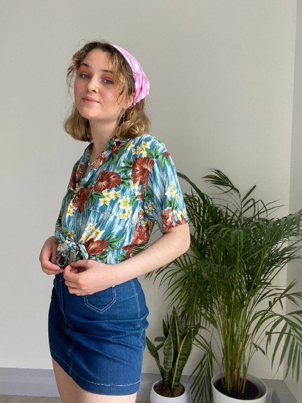 Vintage Hawaiian Shirt Geometric