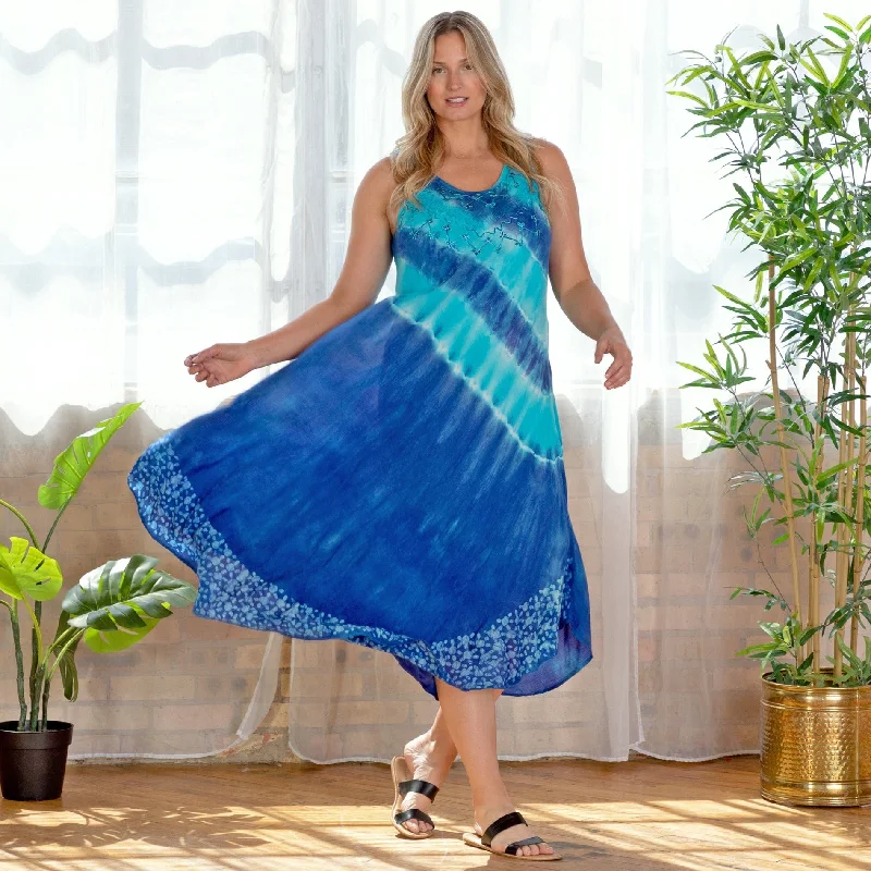 Just My Stripe Tie-Dye Long Dress | Fair Trade Sharp Women's Italian