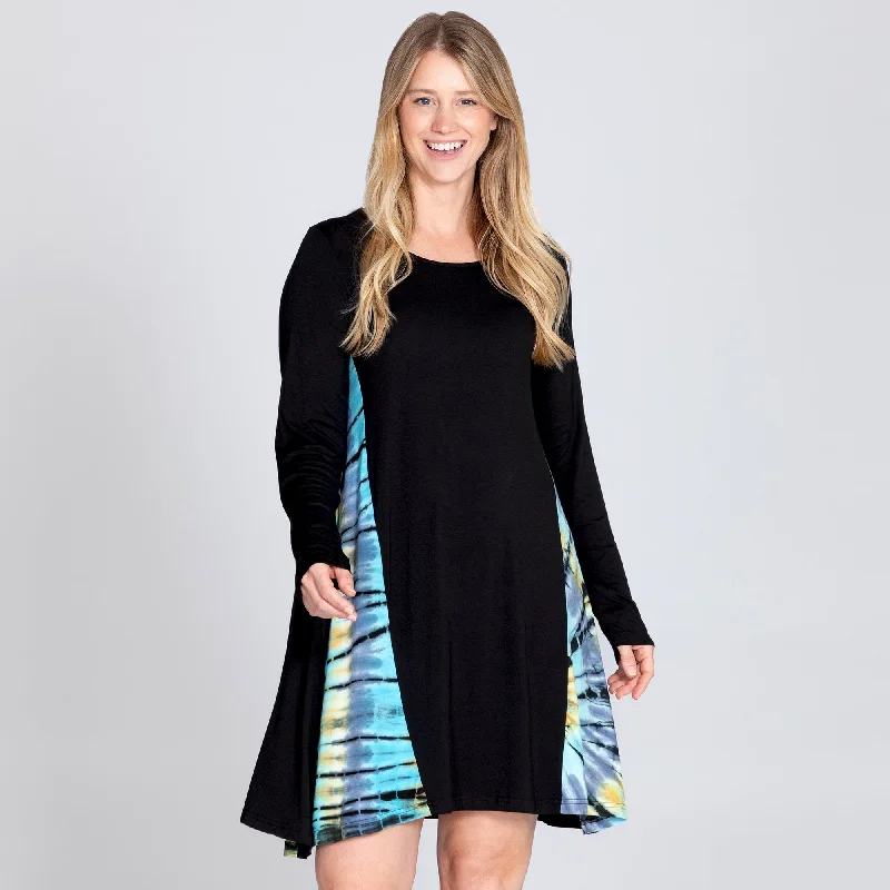 Long Sleeve Tie-Dye Side Panel Dress Adventure