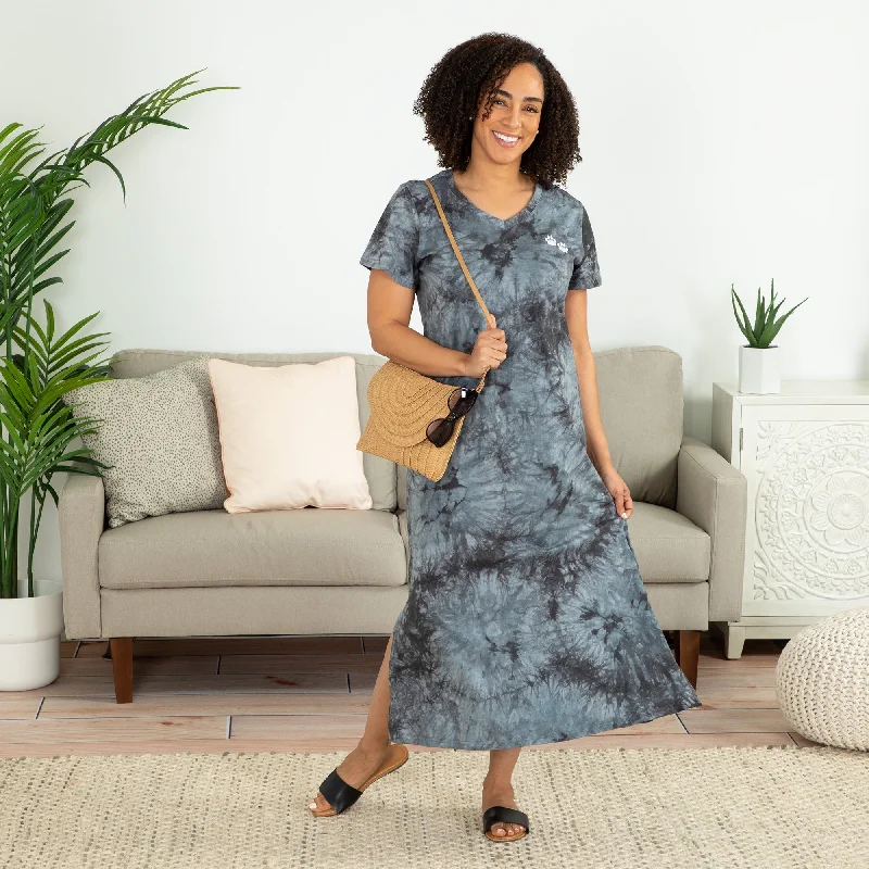 Tie-Dye Paw Print Maxi Dress Refined Women's Classic 