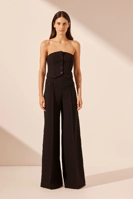 AMURA BUTTON UP BODICE - BLACK Refined Women's Classic 