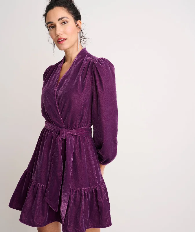 Velvet Flounce Hem Amy Dress Refined Women's Velvet